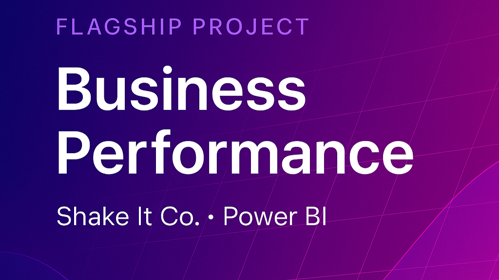 Business Performance Analysis - Shake It Co. Ltd.